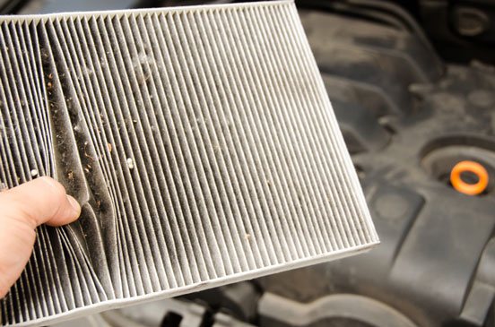 a dirty intake filter